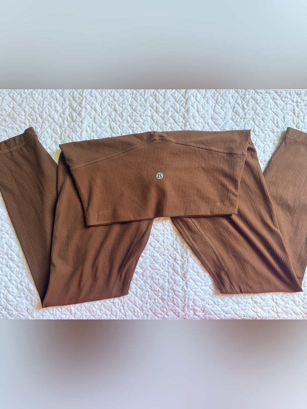 Lululemon: Ribbed High-Waist Leggings - Chestnut Brown - Picture 3 of 10